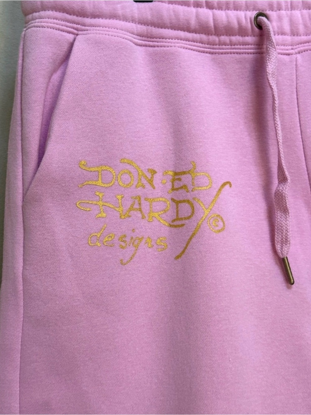 Ed Hardy Pink Graphic Tiger Crown Sweatpants. Size L. - Picture 4 of 13